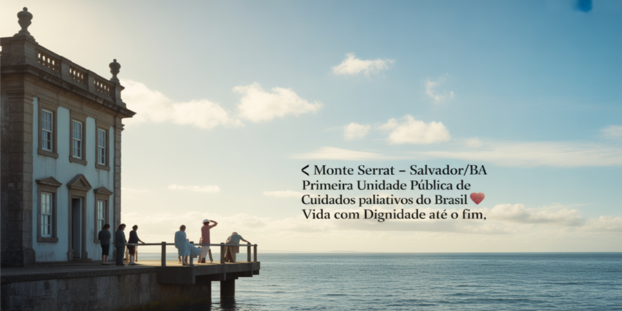 Hospital Mont Serrat, em Salvador: primeiro hospital público do Brasil inteiramente dedicado aos cuidados paliativos./Ilustração Cortesia Editorial Ideia