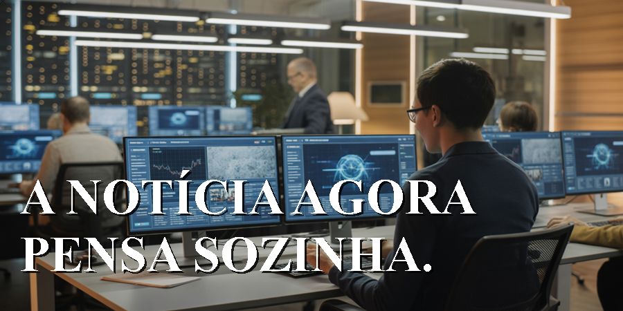 Jornalistas e algoritmos agora dividem o mesmo espaço nas redações — a notícia do futuro já é escrita a várias mãos: humanas e artificiais.
