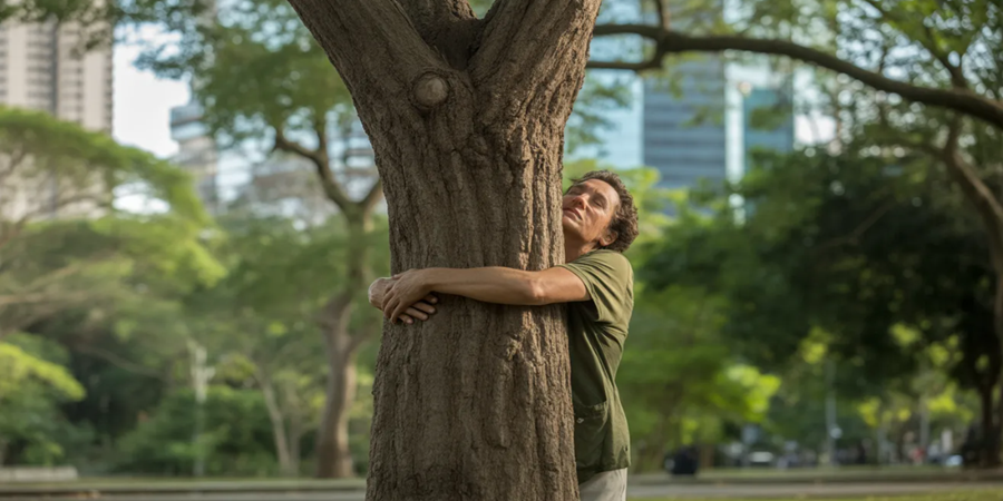 Jovens têm recorrido à terapia florestal como alternativa emocional em meio à vida urbana intensa.